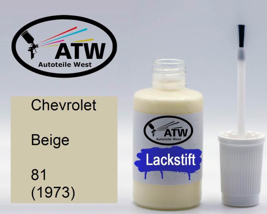 Chevrolet, Beige, 81 (1973): 20ml Lackstift, von ATW Autoteile West.